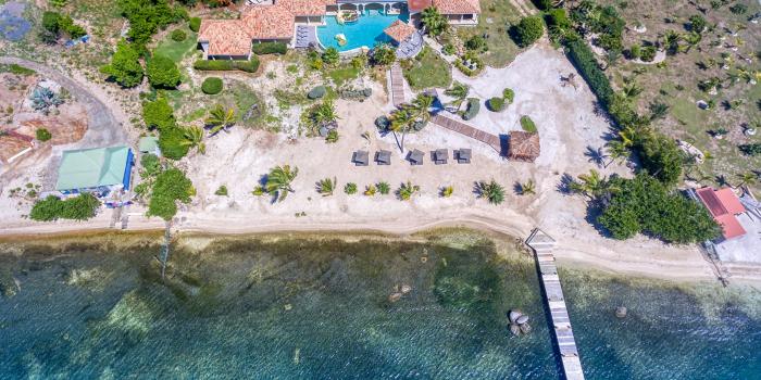 St Martin villa rental with private beach - Overall drone view